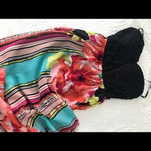 Fun long strapless dress